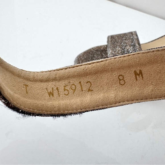 Stuart Weitzman Lineone Pyrite Nocturn Cork Wedge Ankle Strap Sandals Size 8 M - Picture 10 of 11